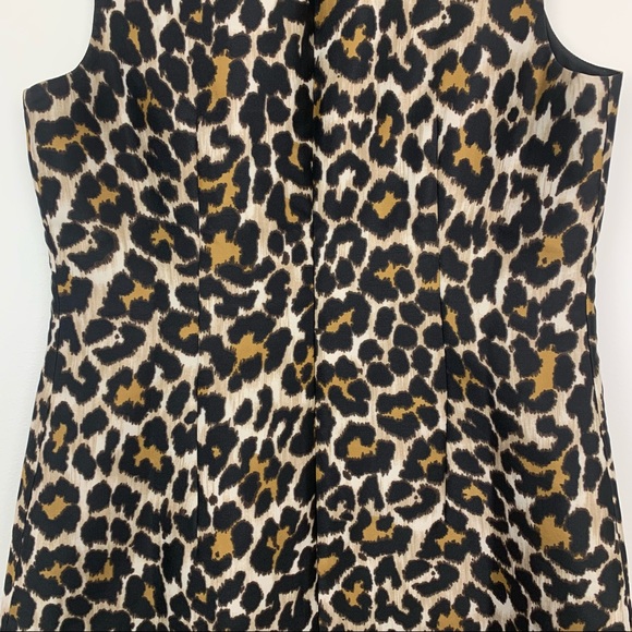 JCREW Leopard Print Sleeveless A-line Dress Size 2 - Picture 12 of 13